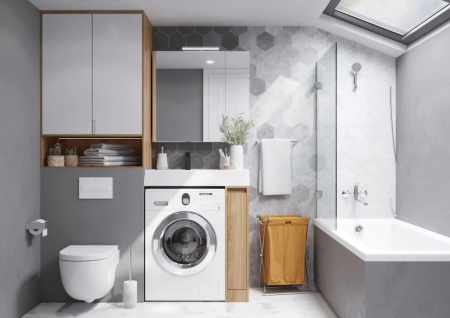 Зеркальный шкаф Акватон Лондри 80, белый 1A267202LH010