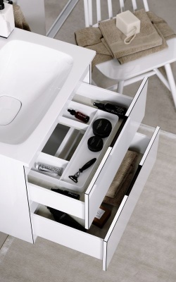 Тумба подвесная Aqwella Accent 60 с умывальником Malaga 600 белый ACC0106W