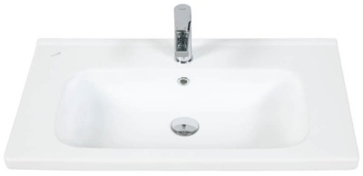 Тумба подвесная Laparet ELECTRA 60 с умывальником Creavit Ideal 60 белый глянец (LE-WCAB-60-01+ID060-00CB00E-0000). Образец. Распродажа