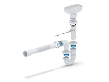 Сифон для мойки прямоточный с разрывом струи Ани Пласт 1/2 DR0115