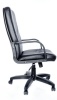 Кресло Евростиль Менеджер стандарт кожа люкс черный