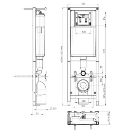 Унитаз подвесной с инсталляцией Cersanit Delfi. Акция