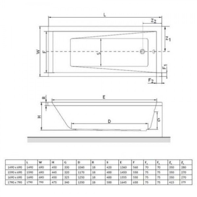 Акриловая ванна без панели Excellent Wave SLIM 170*75 WAEX.WAV170.75WHS Акриловая ванна без панели Excellent Wave SLIM 170*75 WAEX.WAV170.75WHS