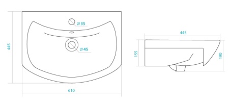 Тумба IDEA Нова Классик 60 c умывальником Балтика 60