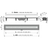 Водоотводящий желоб с порогами для перфорированной решетки APZ18-650M