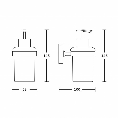 Диспенсер для жидкого мыла настенный Gross Aqua Delta GA18038A. Акция