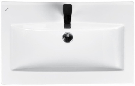 Тумба под умывальник Акватон Форест 75 с умывальником Акватон Элина 75, туманный серый 1A2783V0FR4D0