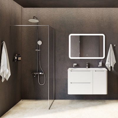 Смеситель для ванны с верхним душем IDDIS Shelfy SHESBBTi06