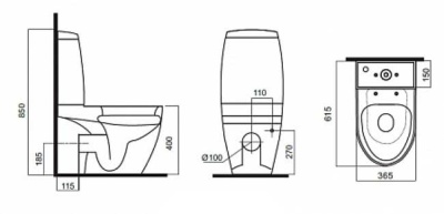 Унитаз-компакт AM.PM Bliss C538607SC