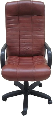 Кресло Евростиль Атлант стандарт кожа люкс коньяк Мадрас 2012