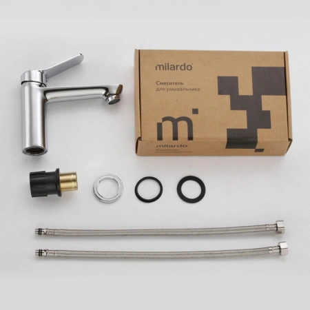Смеситель для умывальника цельнолитой Milardo Enjoy, хром ENJSB00M01