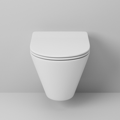 Унитаз подвесной безободковый с крышкой дюропласт Grossman GR-4477S, белый