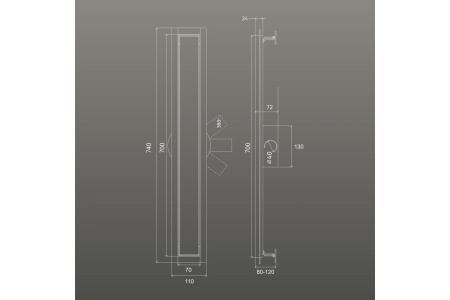 Трап линейный РМС ТЛ02-70х7