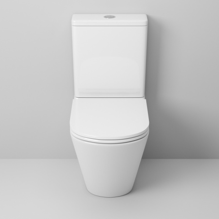 Унитаз напольный Grossman GR-4450S компакт безободковый с крышкой duroplast, soft-close, белый