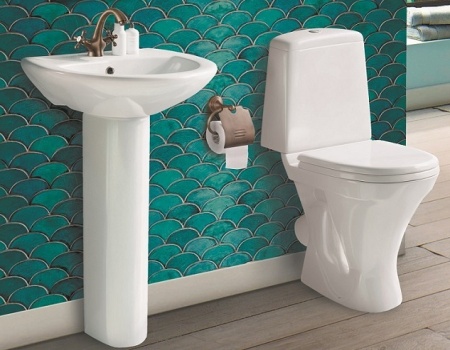 Унитаз-компакт напольный Sanita Аттика эконом ATCSACC01090113, белый