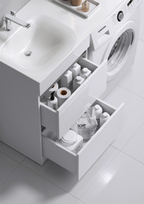 Тумба напольная левая Aqwella Forma 115 с умывальником Forma 115 белый FOR01052 L