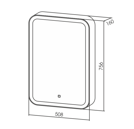 Зеркало-шкаф Silver Mirrors Фиджи 50 (500х750 R-78) LED-00002362. Распродажа