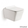 Унитаз подвесной Grossman GR-4441S безободковый с крышкой duroplast, soft-close, белый