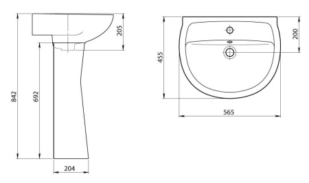 Умывальник Santeri Версия 56,5
