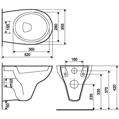 Унитаз подвесной Cersanit President K08-027