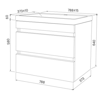 Комплект: тумба  Iddis Zodiac 80 см и зеркало Стив 800х680. Акция