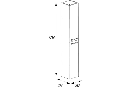 Шкаф-колонна Акватон Адель 1A214803AF010