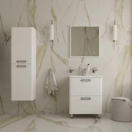 Тумба с умывальником напольная IDDIS Brick 60 см, белая BRI60WFi95K. Акция