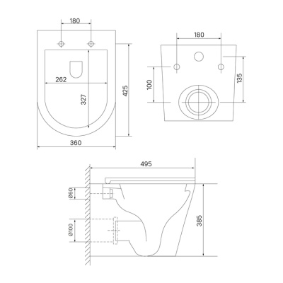 Унитаз подвесной Iddis Axes AXERDSEi25