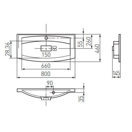 Умывальник Акватон Милан M80