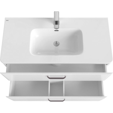 Тумба с умывальником напольная Iddis Brick 100, белая BRI10WFi95K