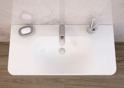 Умывальник AM.PM Sensation, искусственный мрамор 80см M30WPC0801WG