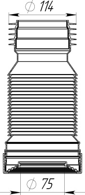 Удлинитель гибкий для унитаза в термоусадочной пленке Aquant Standart, белый T828-22-MR