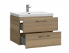 Тумба с умывальником подвесная Cersanit LARA 60 с умывальником COMO 60 орех A63414