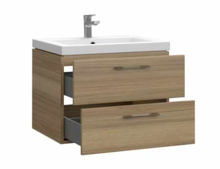 Тумба с умывальником подвесная Cersanit LARA 60 с умывальником COMO 60 орех A63414