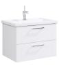 Тумба под умывальник подвесная Aqwella Манчестер с умывальником Фостер 700, белый MAN01072+4620008197746