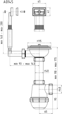 Сифон для мойки Ани Пласт Грот A0145