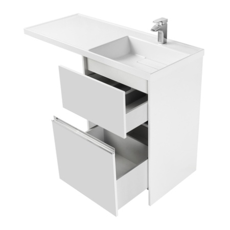 Тумба под стиральную машину напольная Акватон Лондри 60, белый 1A235901LH010