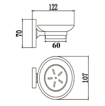 Мыльница к стене (матовое стекло) PMC A2020