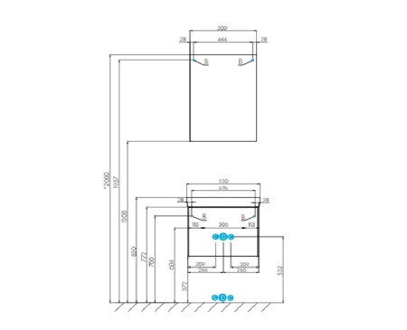 Зеркальный шкаф Акватон Асти 50 1A263302AX010