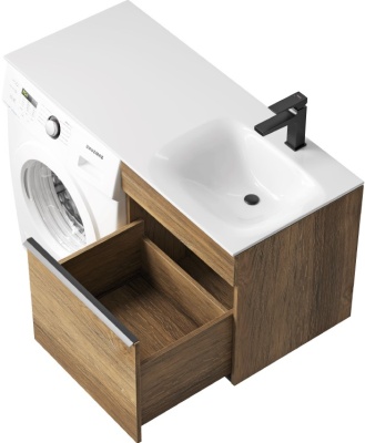 Тумба подвесная с умывальником Aqwella Terra TER01051DB R, дуб балтийский