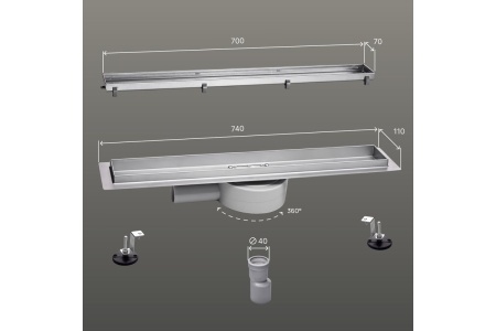 Трап линейный РМС ТЛ02-70х7