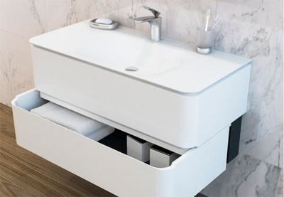 Умывальник AM.PM Sensation, искусственный мрамор 80см M30WPC0801WG