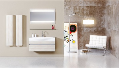 Зеркало для ванной прямоугольное Aqwella Бергамо 80 с подсветкой.Образец.Распродажа.