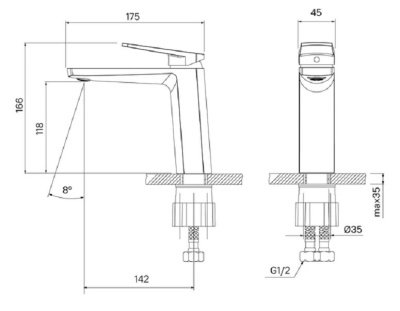 Смеситель для умывальника IDDIS Esper ESPSB00i01. Распродажа Образец