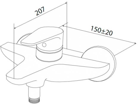 Смеситель для ванны AM.PM Inspire F5010000 хром. Распродажа