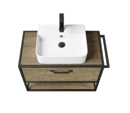 Тумба под умывальник Акватон Лофт Фабрик 80, дуб кантри 1A242401LTDY0