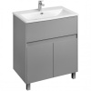 Тумба под умывальник Акватон Форест 75 с умывальником Акватон Элина 75, туманный серый 1A2783V0FR4D0