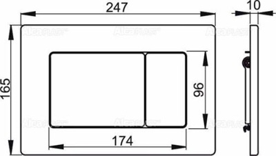 Кнопка для инсталляции AlcaPlast антивандальная M 279