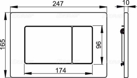 Кнопка для инсталляции AlcaPlast антивандальная M 279