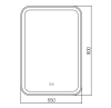 Зеркало Silver Mirrors Мальта RGB 550х800 (сенсорный выключатель, мульти-цвет)